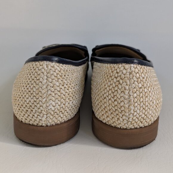 Kenneth Cole Ney York Women's Lariska Raffia Loafer Size 8 Natural Navy - Picture 6 of 9